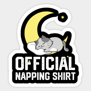 officiall napping shirt Sticker